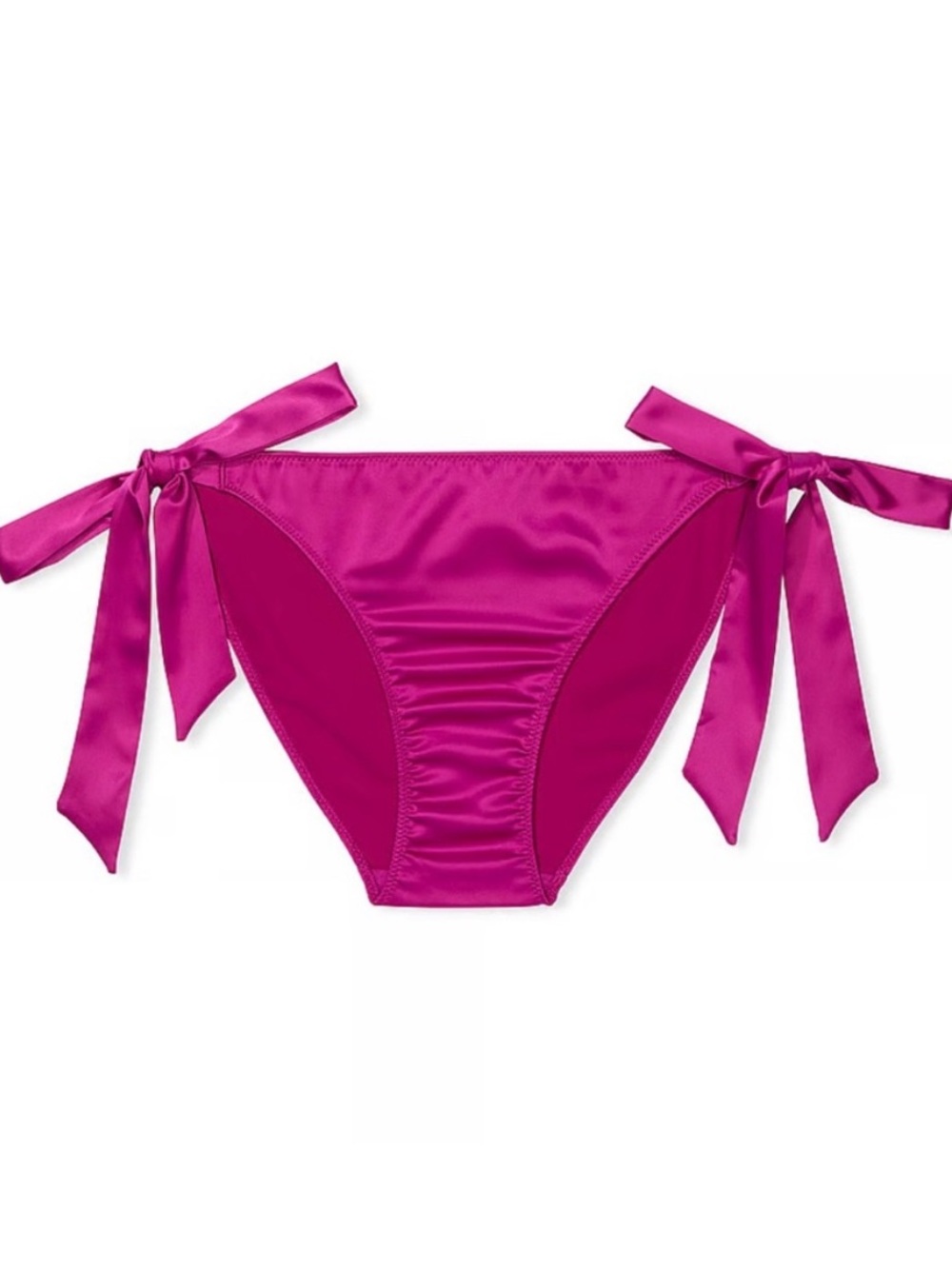 Victoria’s Secret PINK Stay Up Late Satin Side Tie Cheeky Bikini Panty Pink
